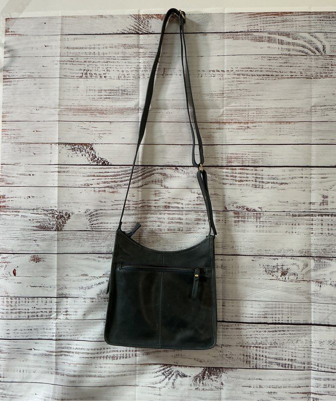 NWOT Born Blue Leather Crossbody Handbag Size M