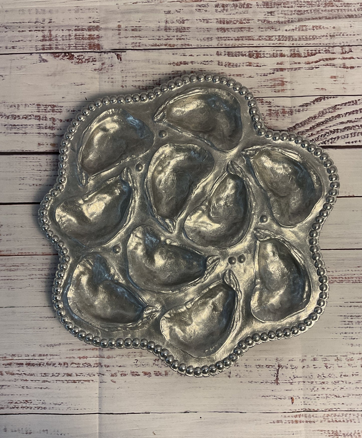 Salisbury Home Collection Silver Pearl Cast Aluminum Infinity Oyster Griller