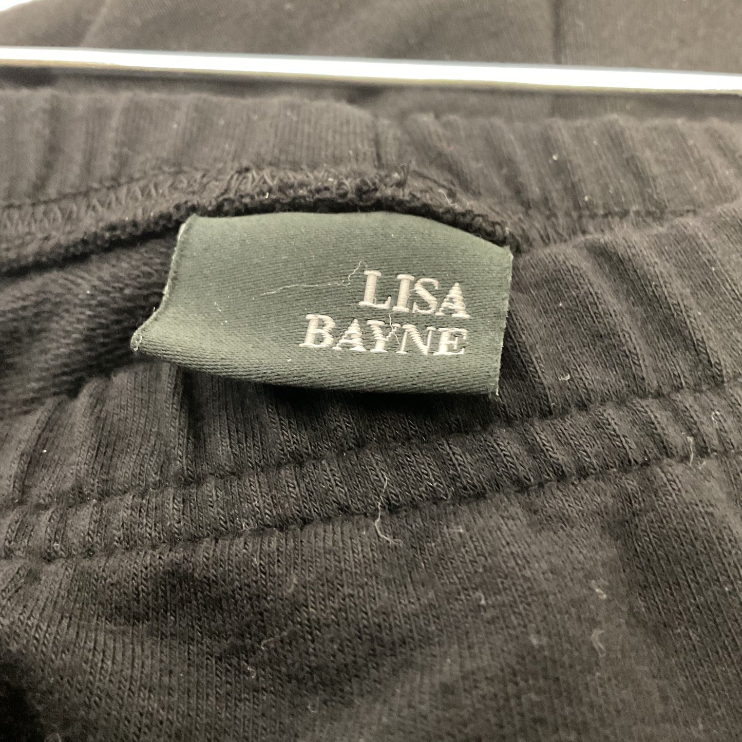 Lisa Bayne Black bamboo Cotton Stretch Leggings Pants - Size L