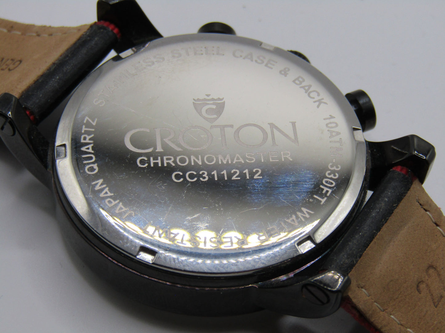 Croton Chronomaster Men's Black & Red Chronograph Watch CC311212