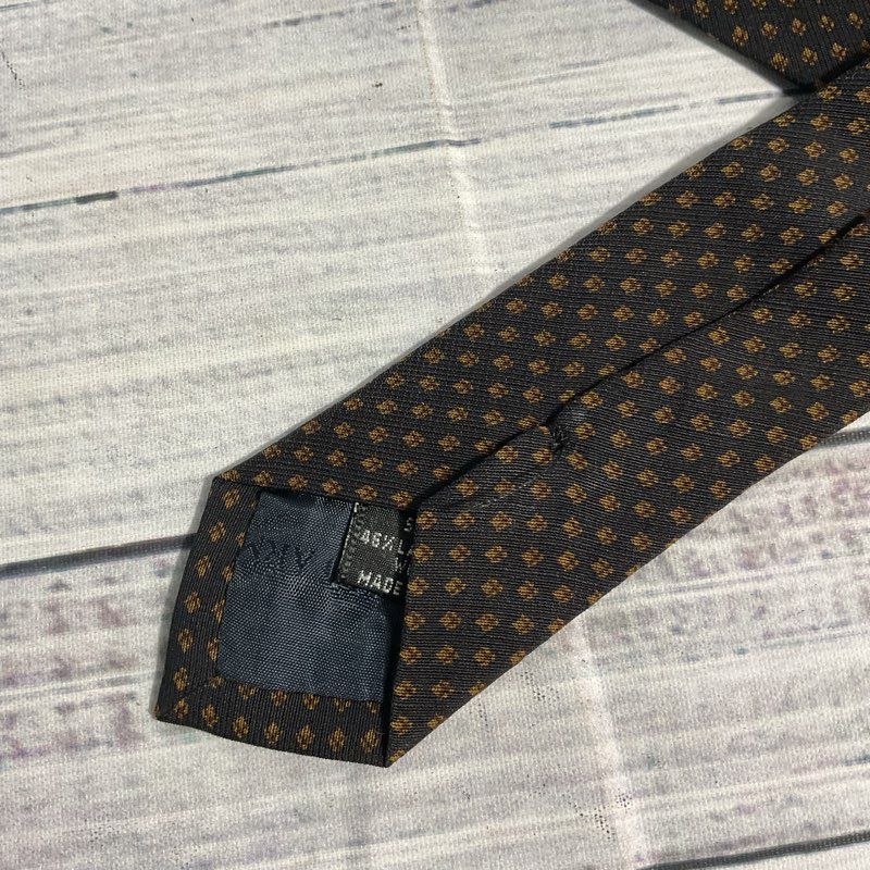 Lot of 3 Vintage Giorgio Armani Brown Geometric Patterned 100% Silk Tie 57 in.