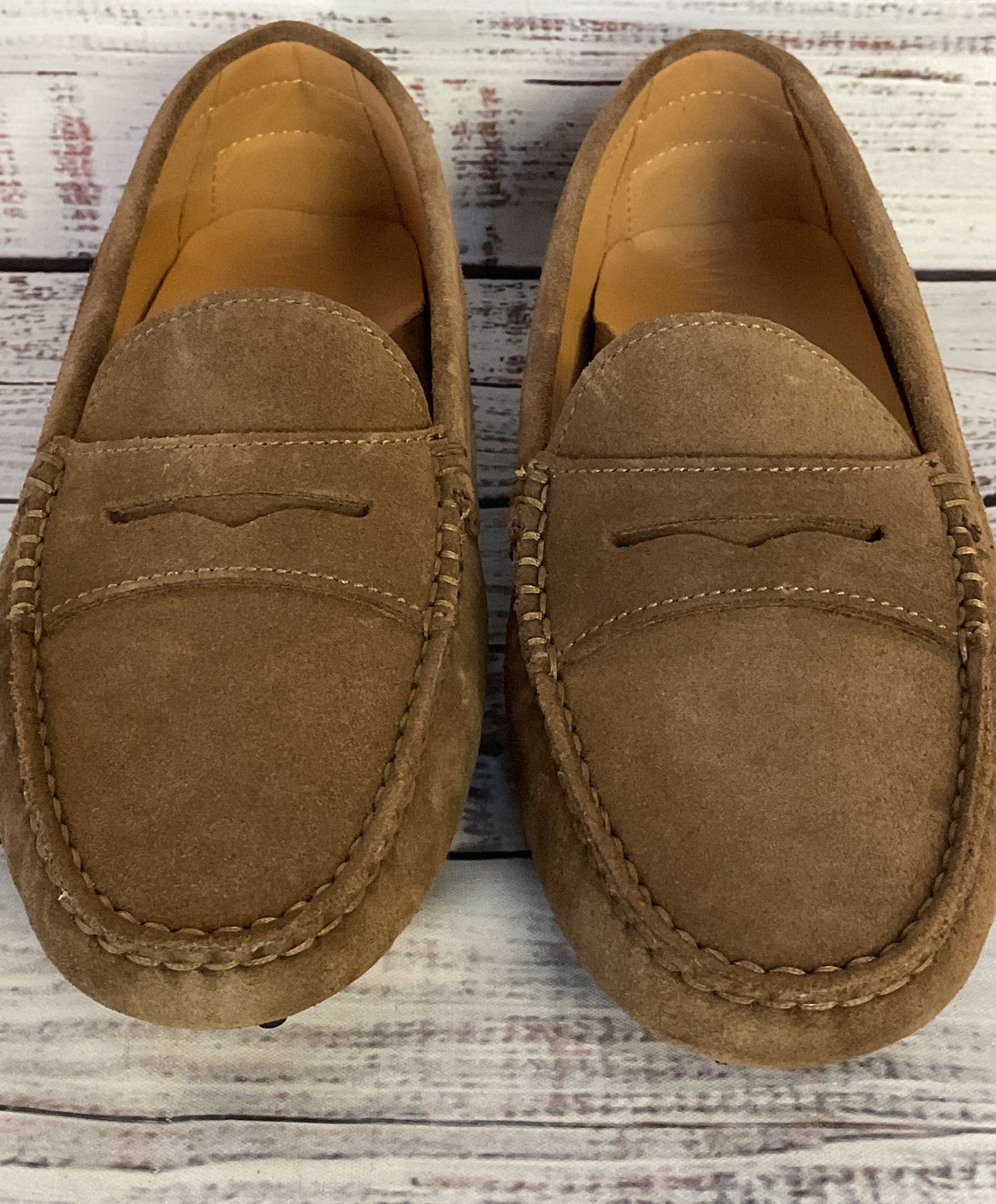 Marzio Suede Driving Penny Loafers Brown 6.5