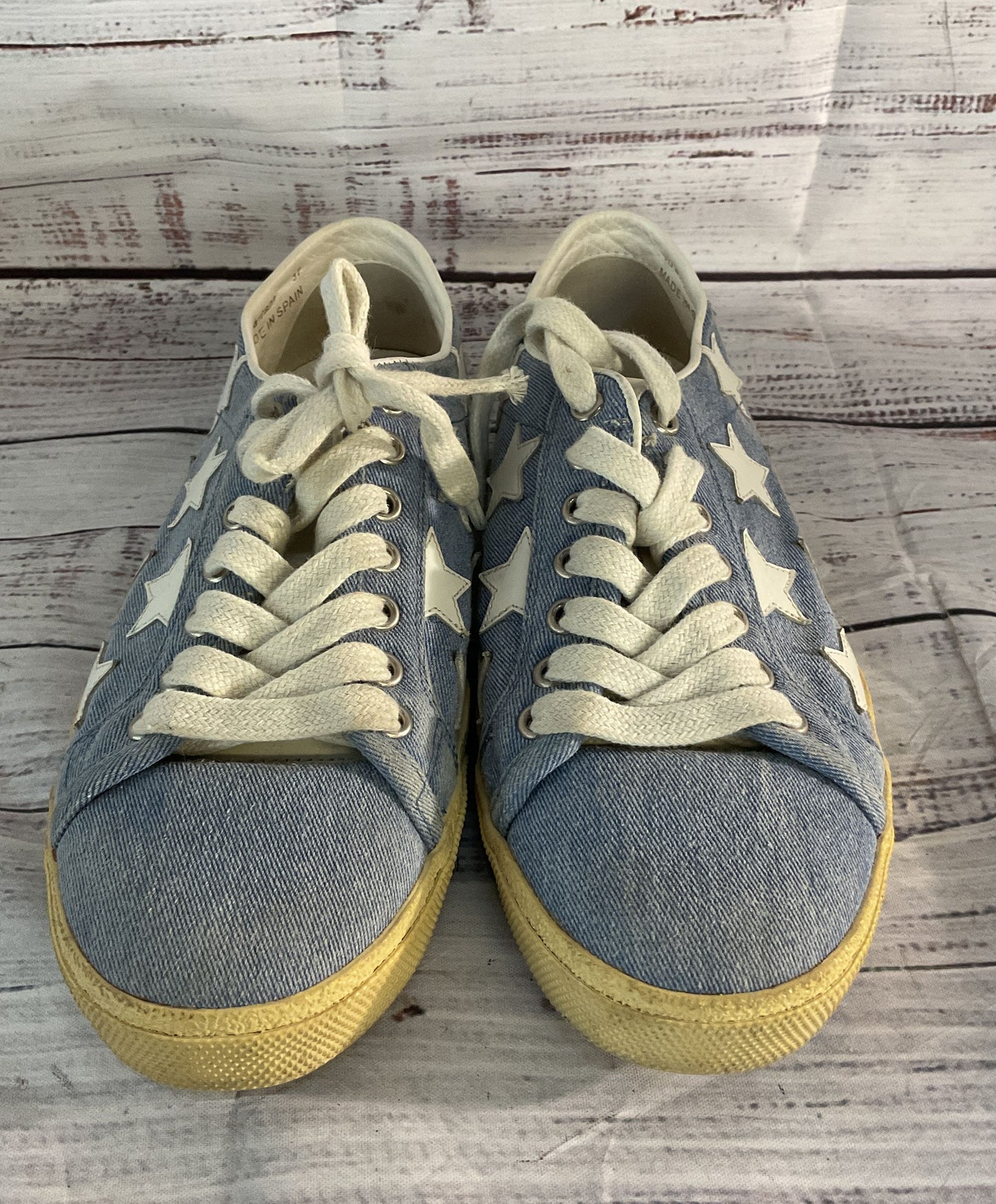 Saint Laurent Denim Starry Sneakers Blue 6.5