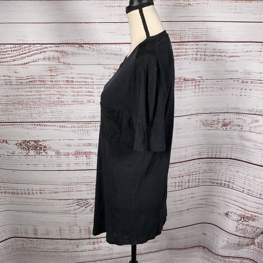 Helmut Lang Black Short Sleeve Front Pocket T-shirt - Size M