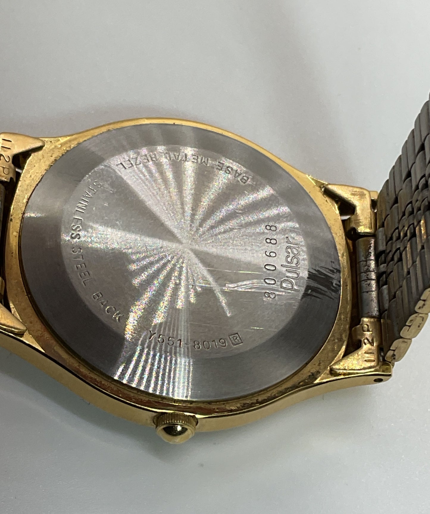 VTG. PULSAR Y551-8019 Gold Tone Quartz Men's Watch- NEEDS BATTERY