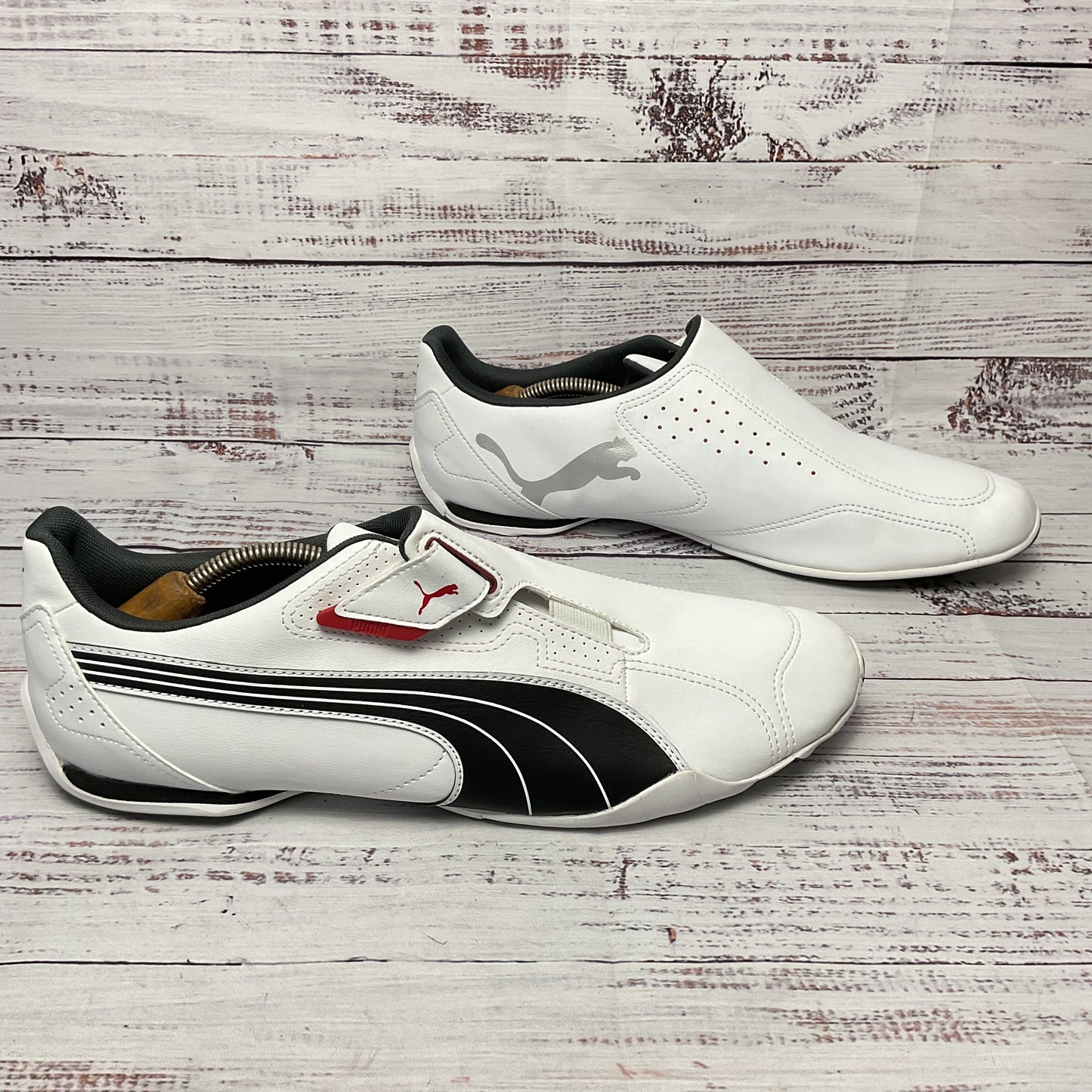Puma Redon Move White Black Red Slip On Athletic Shoe Men 13