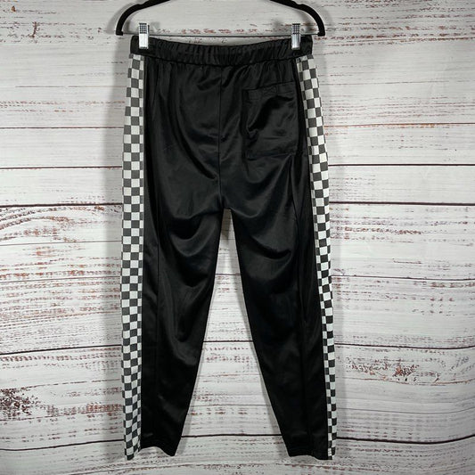 Pleasures X Wiz Khalifa Black Checkered Side Stripe 666 Track Pants - Size Small