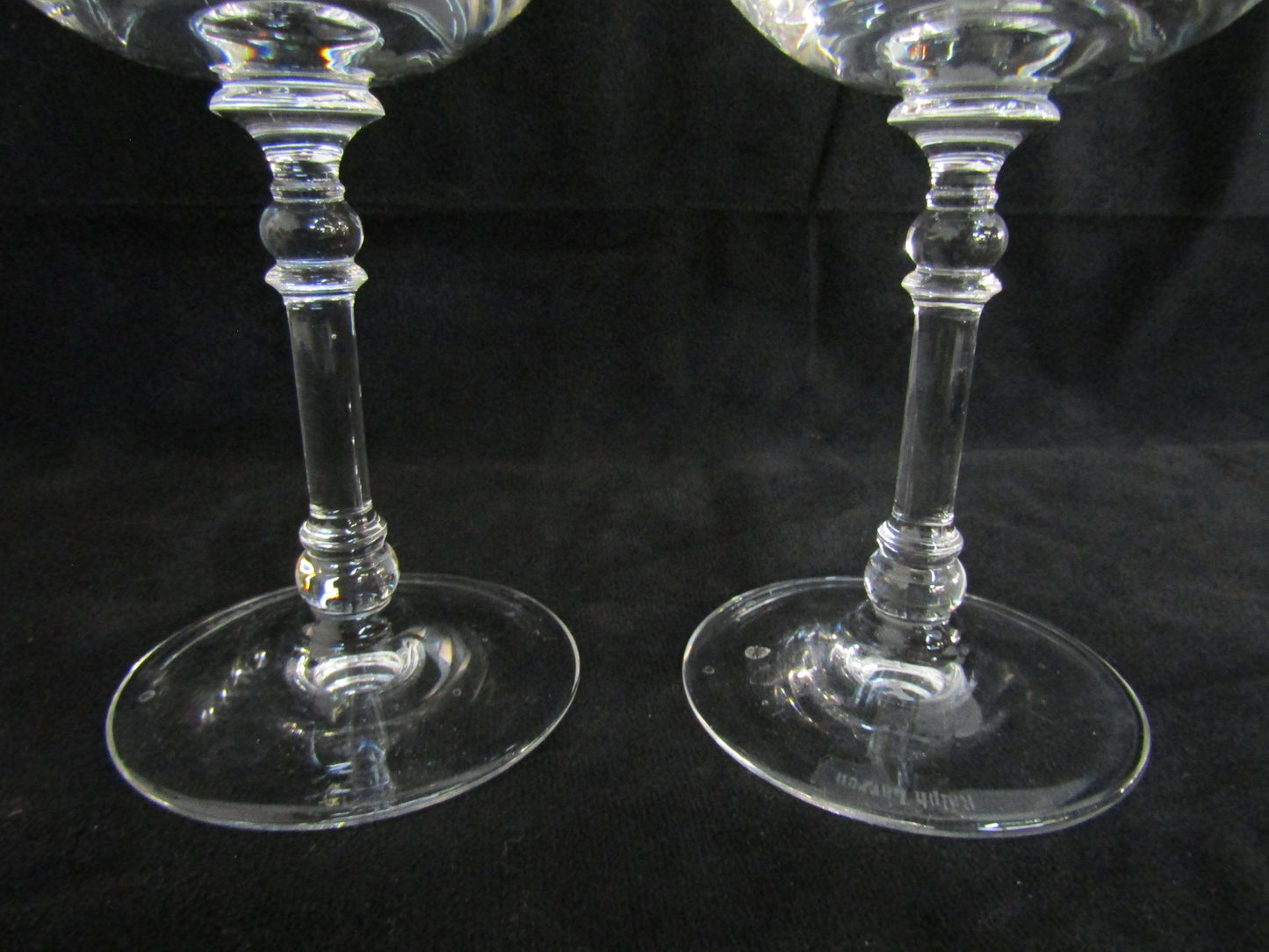 Ralph Lauren Bedford Crystal Wine Goblet Set of 2