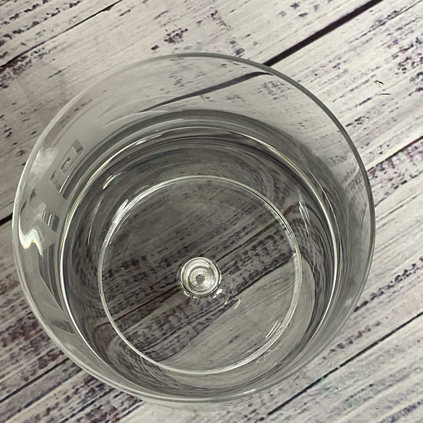 Set of 2 PERRY COYLE Etched Lowball Glassware