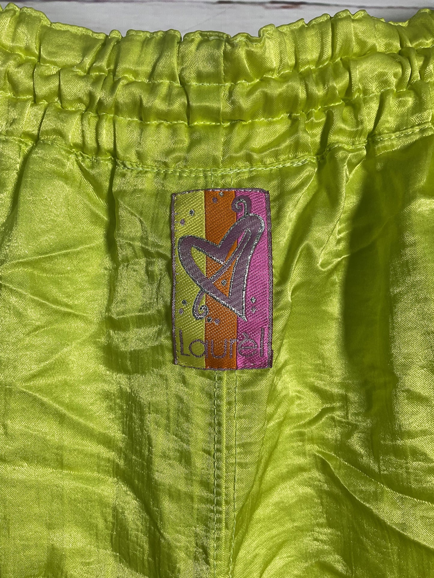 Laurel Neon Green Drawstring Pants - Size 44