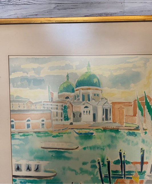 Vintage J. CAVAILLES "LA SALUTE Inspired Art Print- Signed