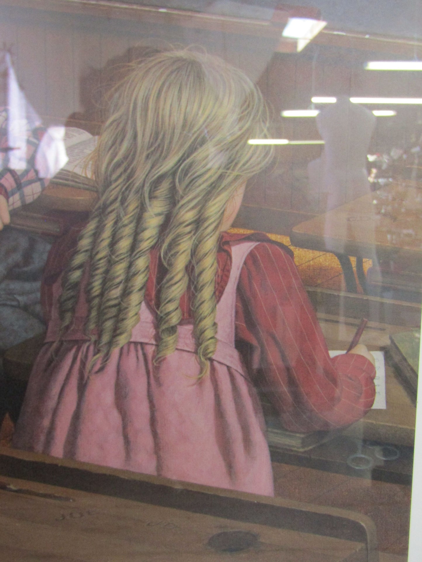 Kids in a Classroom Print by Jim Daly Signed. Framed