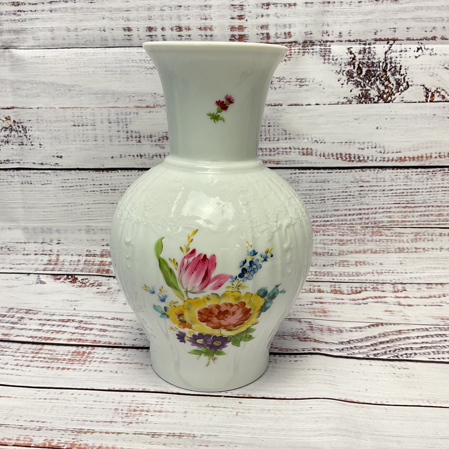 Kaiser Golden Crown E&r Residenz Floral Print Ceramic Vase 8"