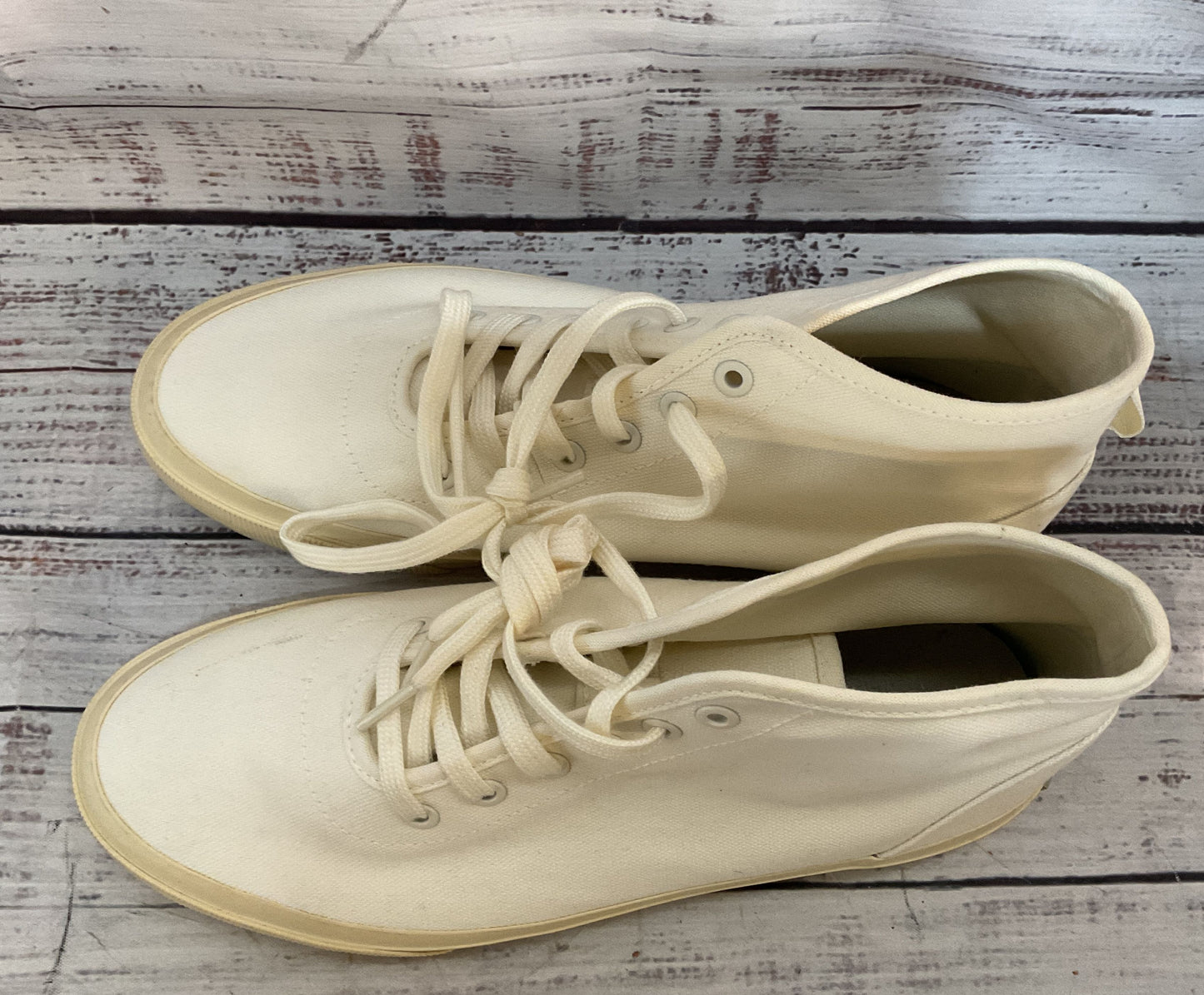 Everlane The Forever Canvas High Top Sneakers Cream 8.5