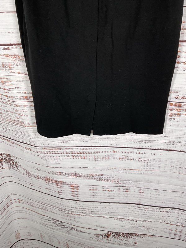 St. John Collection Women's Viscose Blend Black Pencil Skirt Size M