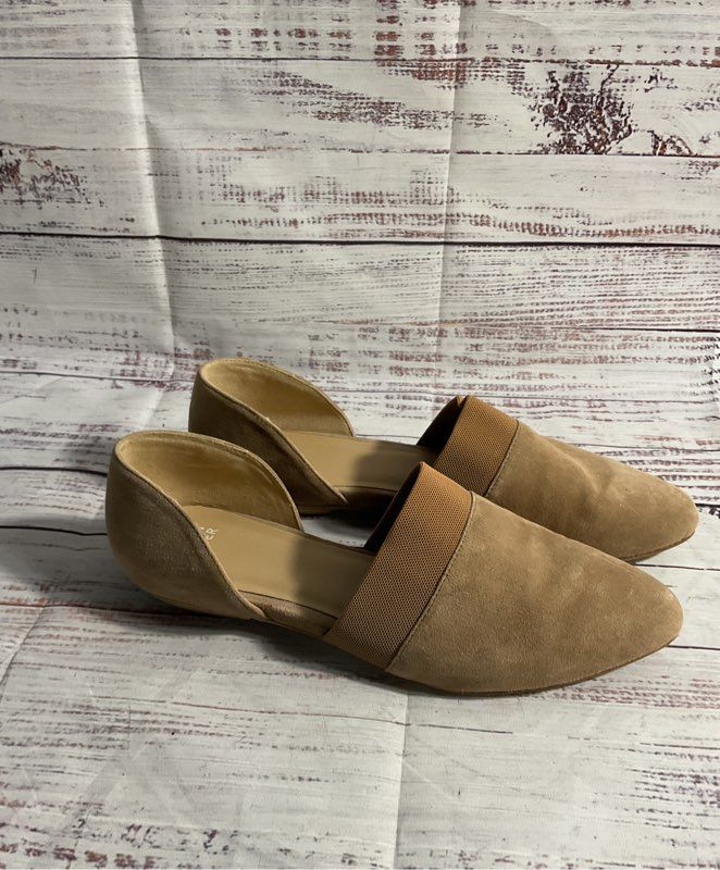 Eileen Fisher Shoes Women's Flute Pointed Toe D'Orsay Flats Brown Suede Size 7.5