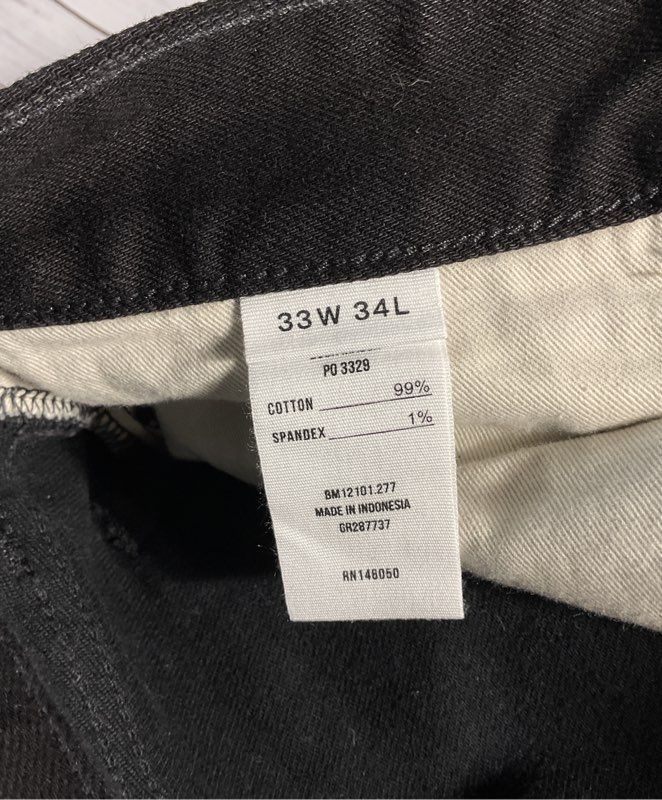 Buck Mason Maverick Slim Fit Jeans Black Double Dipped Men's 33x34