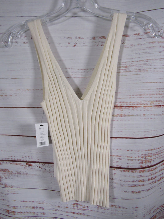 Joie Wassily Women's Porcelain White Ribbed Tank Top Size XXS