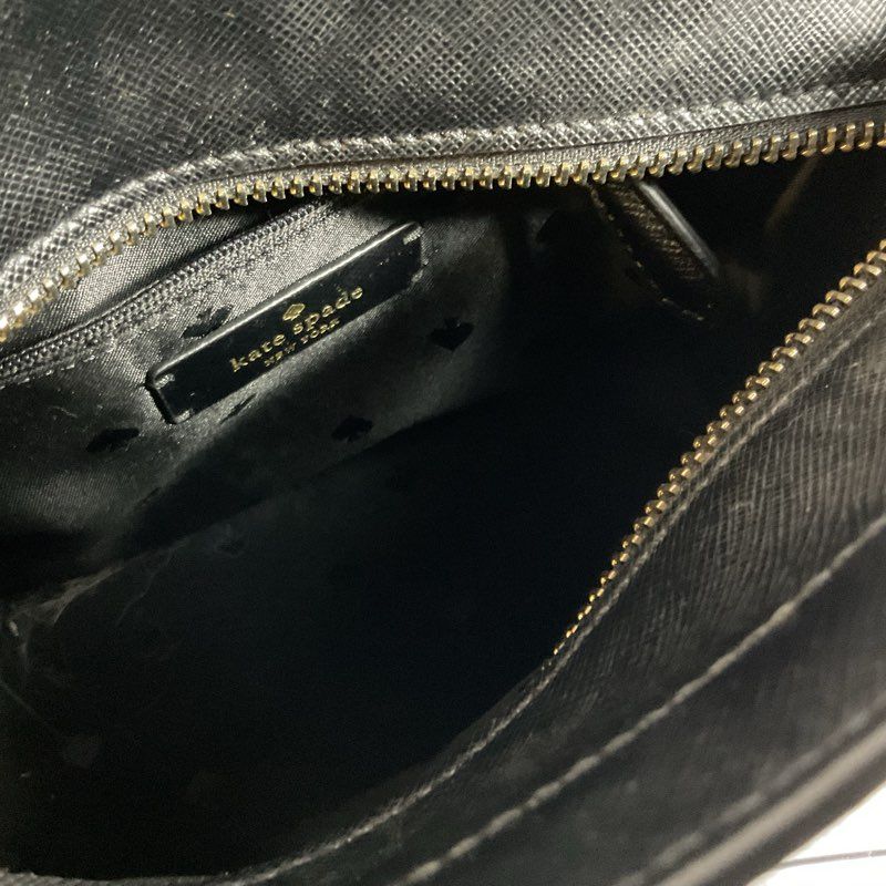 KATE SPADE Staci Black Leather Small Satchel Handbag (MISSING STRAP)