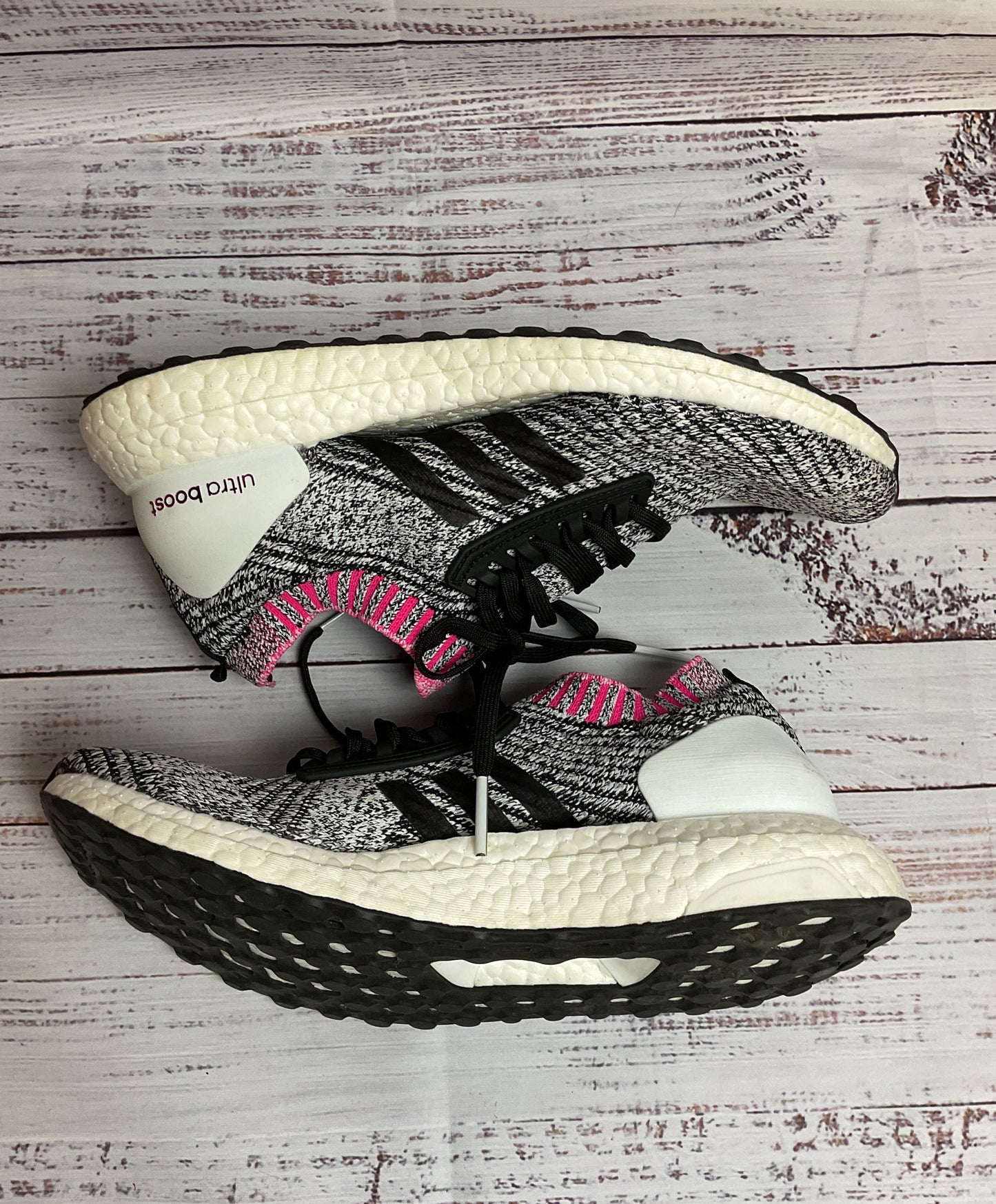 Adidas Ultra Boost X Shock Pink Breast Cancer Ribbon Athletic Shoe Women 7.5