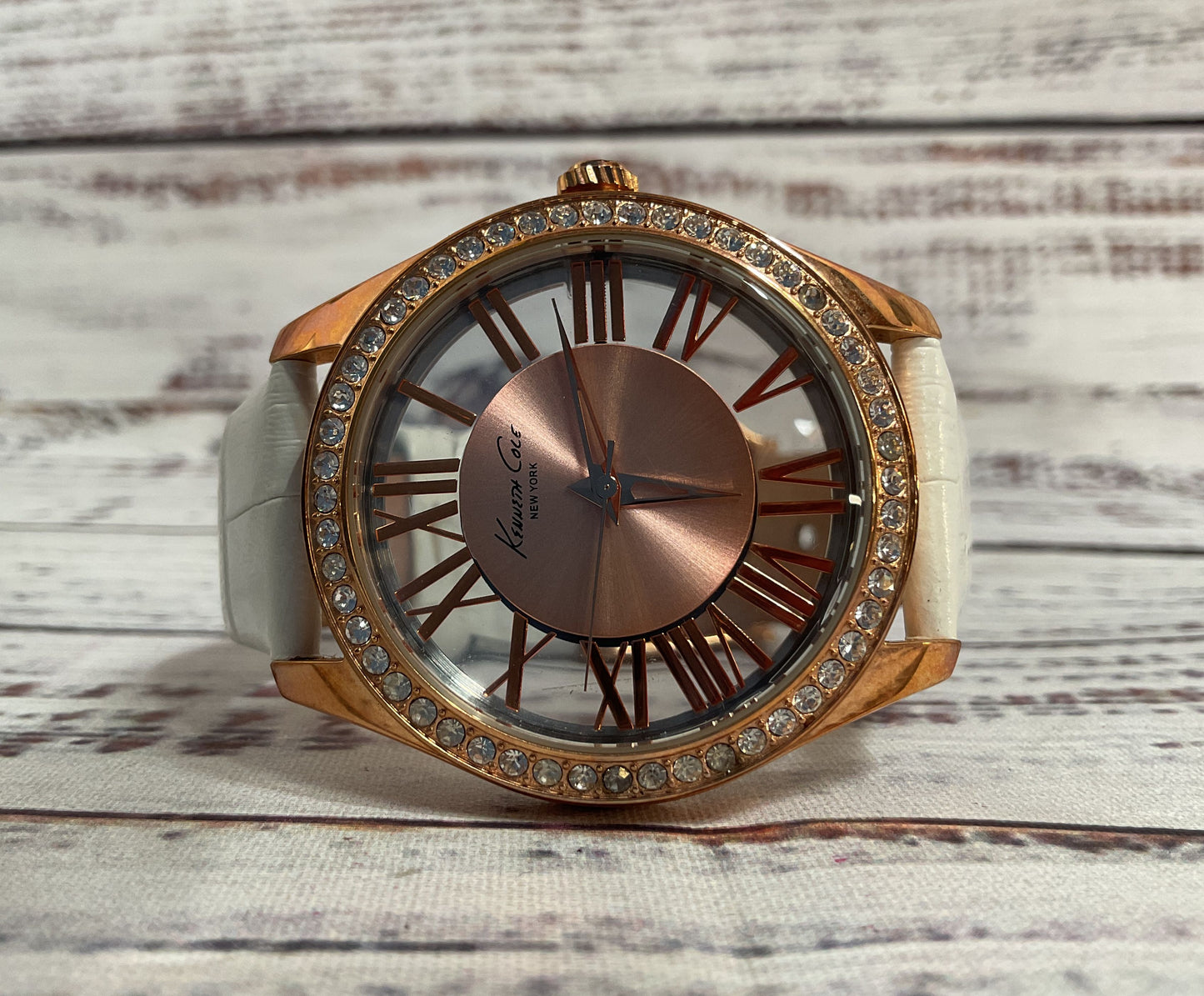 Kenneth Cole Transparency Women's Gold Plated Crystal Accent Quartz Watch KC2728