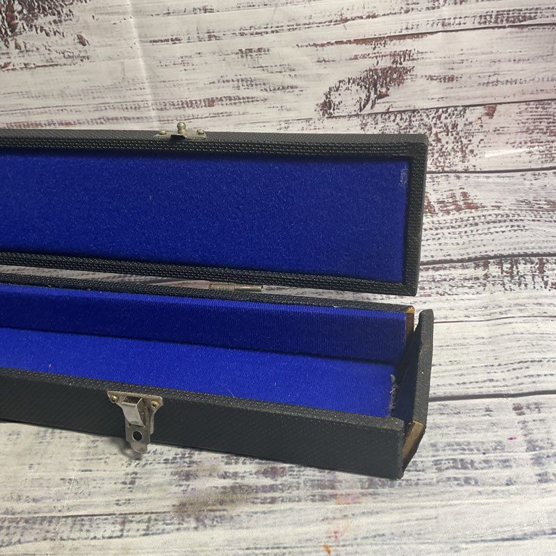 Custom Blue Linen Wrap Handle Wooden Pool Billiards Cue w/ Case