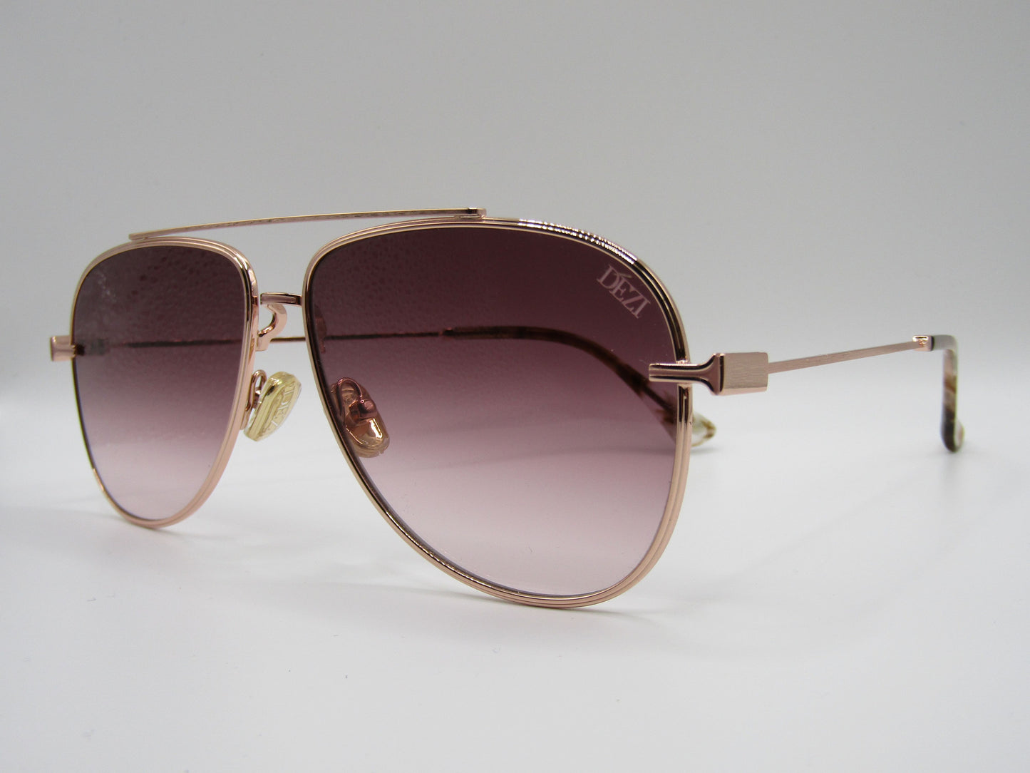 Dezi Top Shelf Women's Rose Gold Gradient Aviator Sunglasses