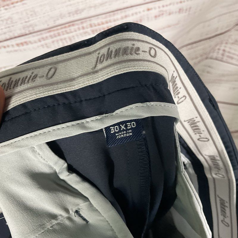 NWT Johnnie-O Momentum Stretch Knit Performance Slacks Navy Pants - Size 30x30