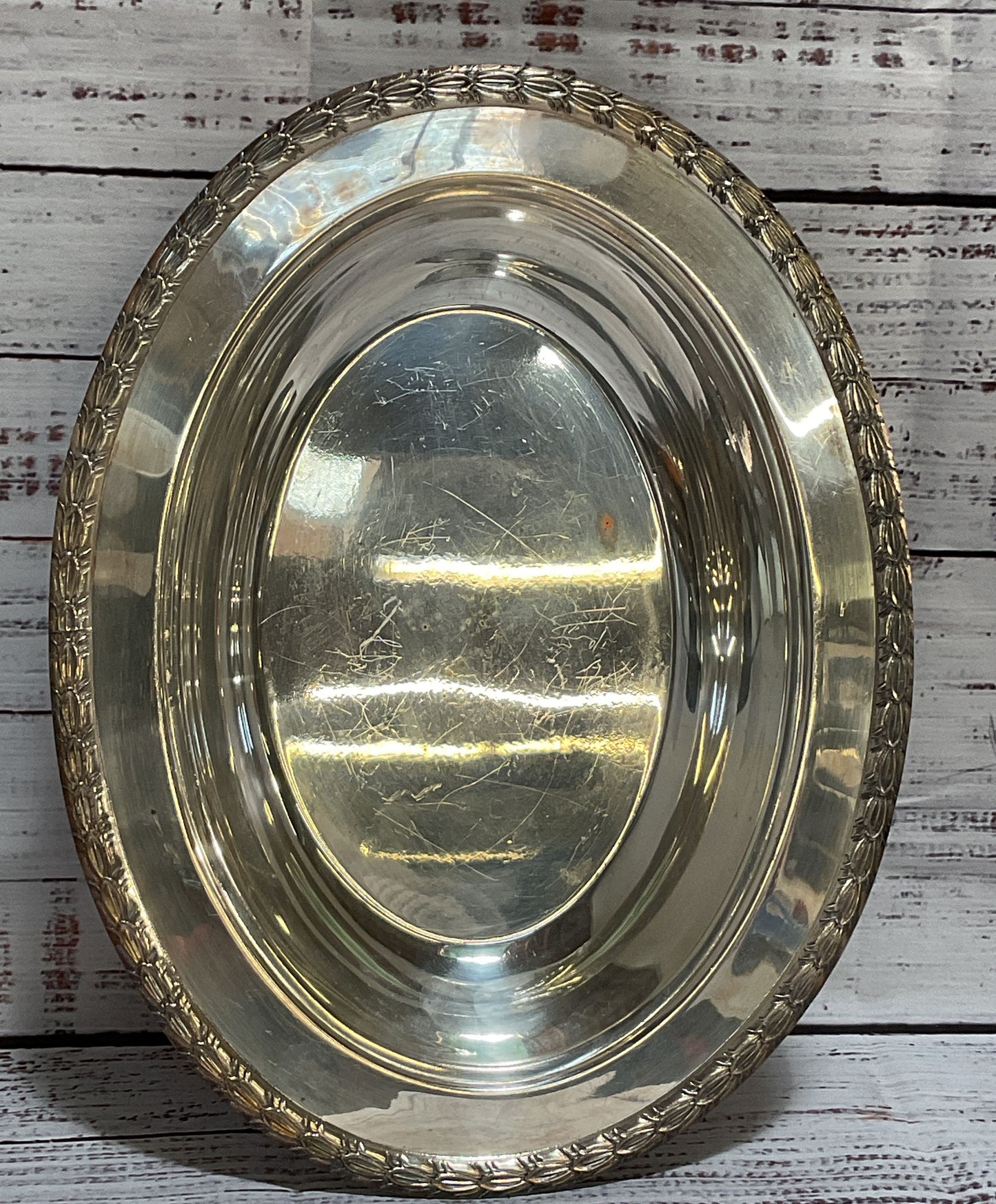 Vintage Crescent National International Silver Co Serving Trays Lot Of 3
