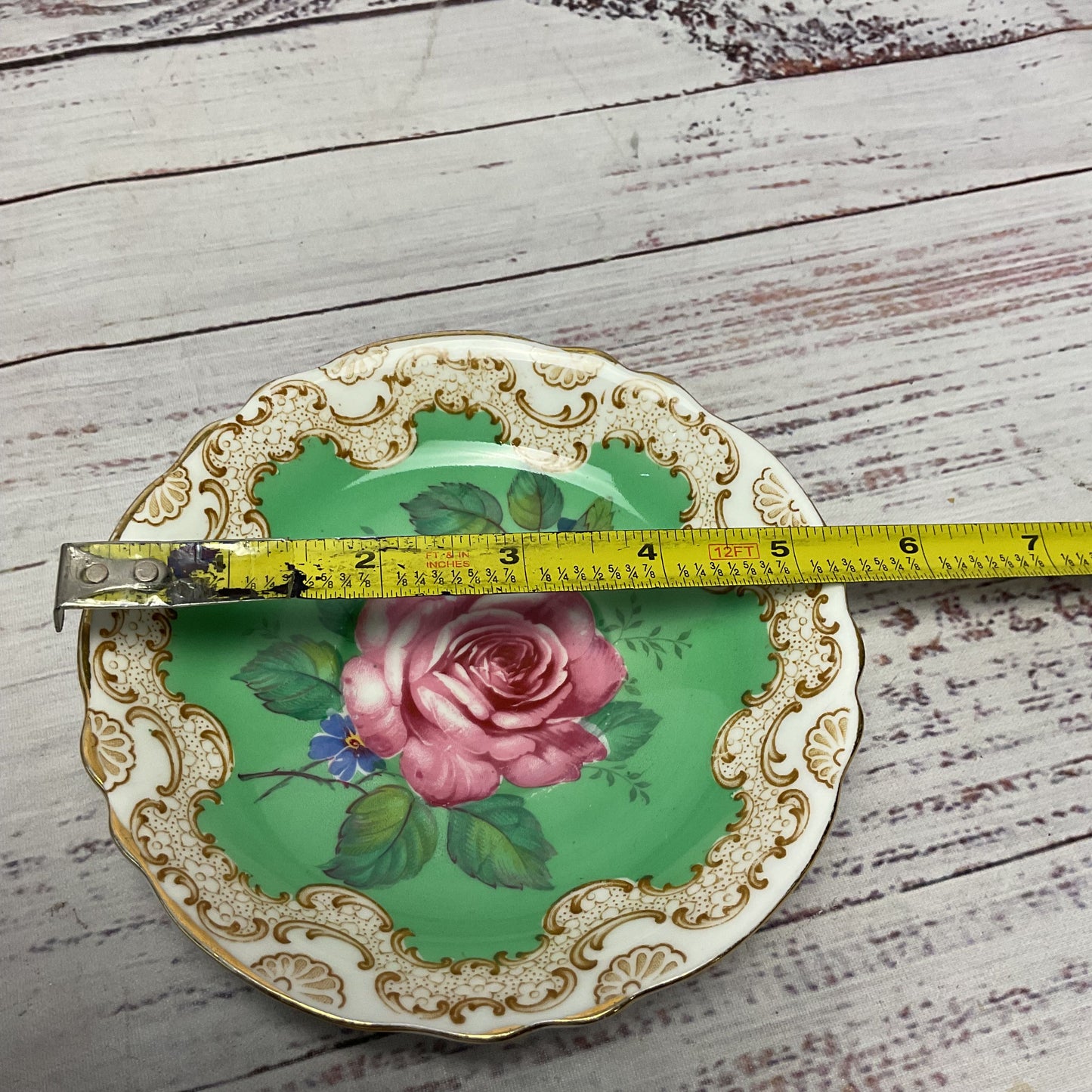 Paragon Victoria Rose Pattern Saucer H.M. The Queen & Queen Mary 5.25"