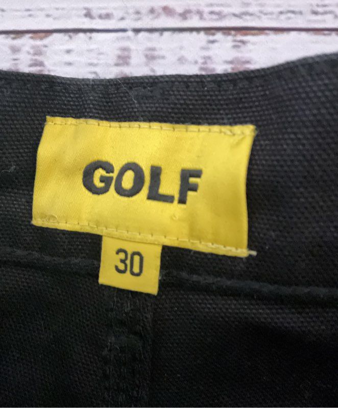 Unisex Golf Wang Black Cargo Jeans with crystal embellishment Size 30