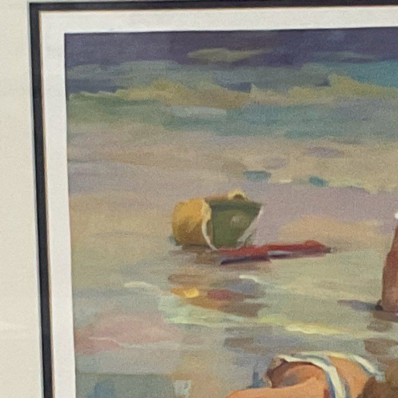 Signed & Numbered LUCILLE RAAD "Low Tide" Serigraph Print- FRAME 39.5" X 32.5"