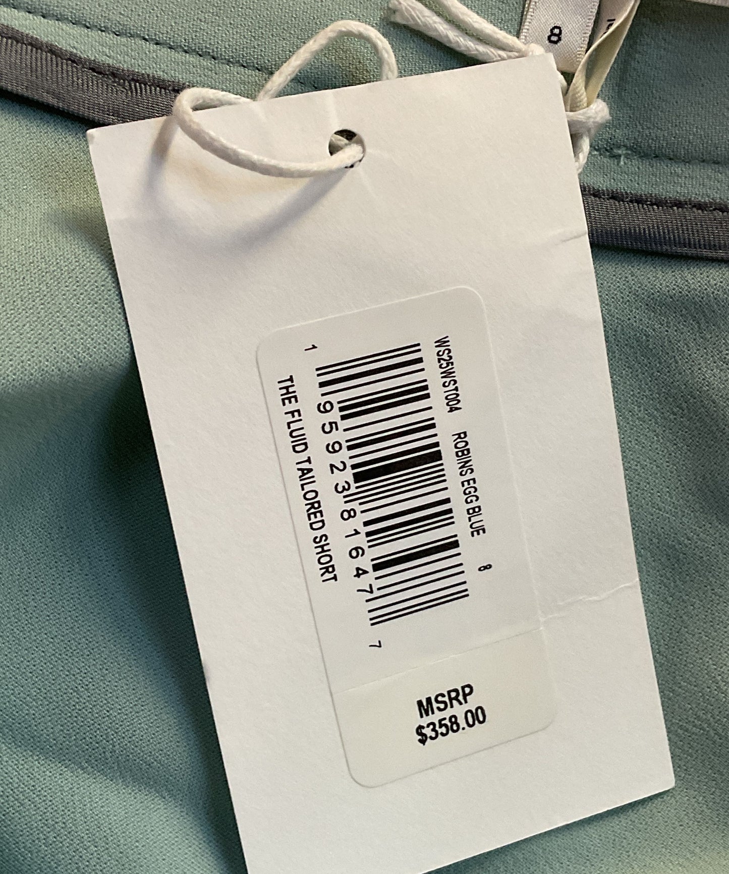 Frame The Fluid Tailored Shorts Robin Egg Blue 8
