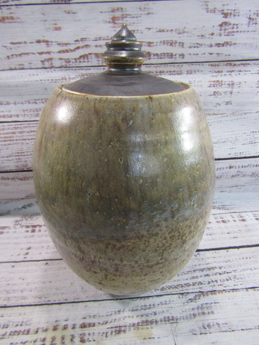 Handcrafted Artist Signed Glazed Ceramic Jar