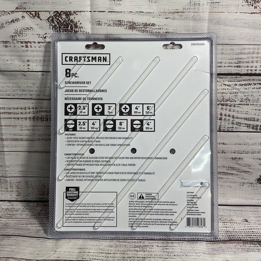 NEW Craftsman 8 pc. Screwdriver Set w/ Slightly Damaged Package