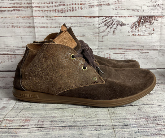Diesel Suede Leather Midtown Chukka Boots Brown 10