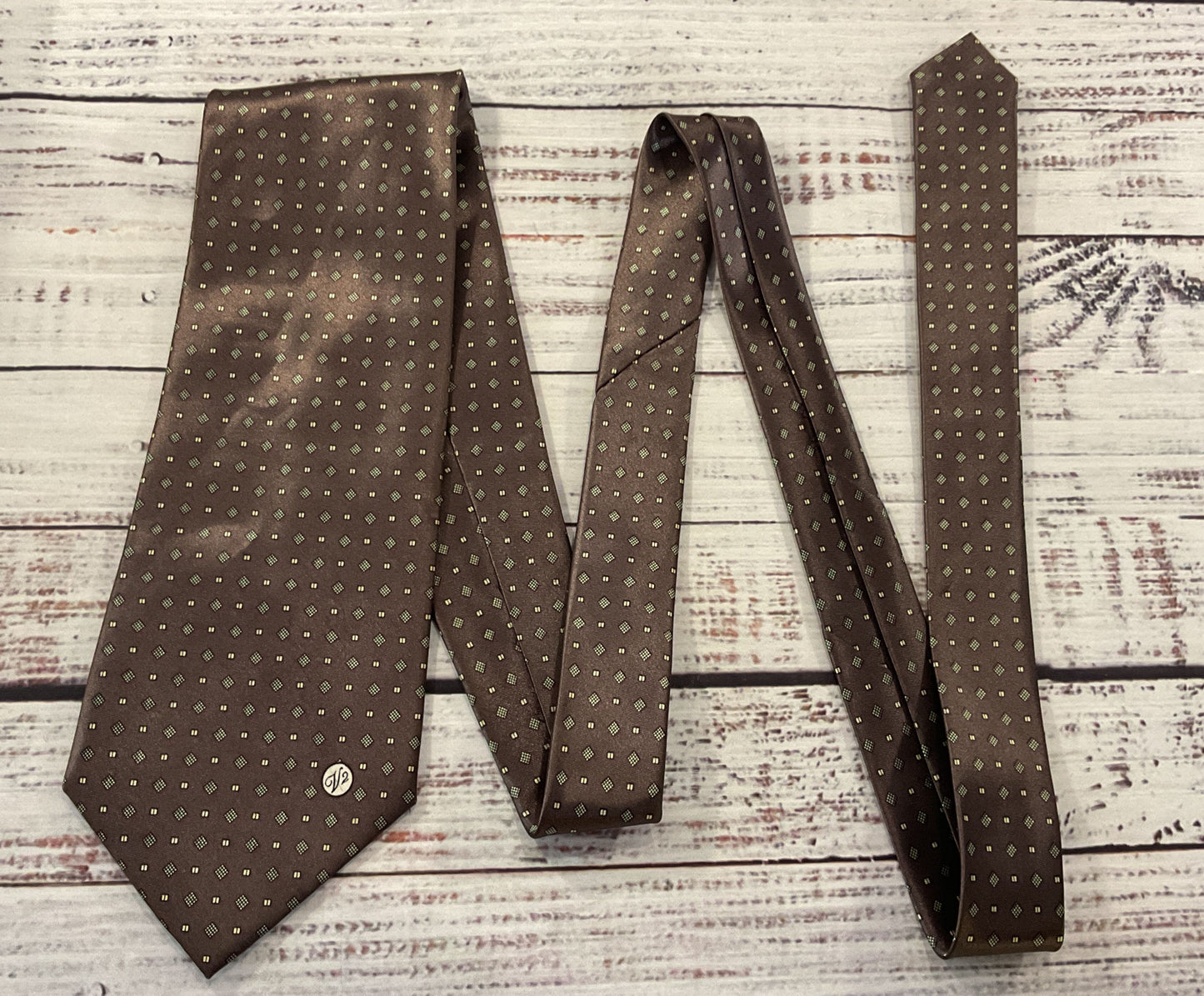 Vintage Versace Men's Brown Silk Tie