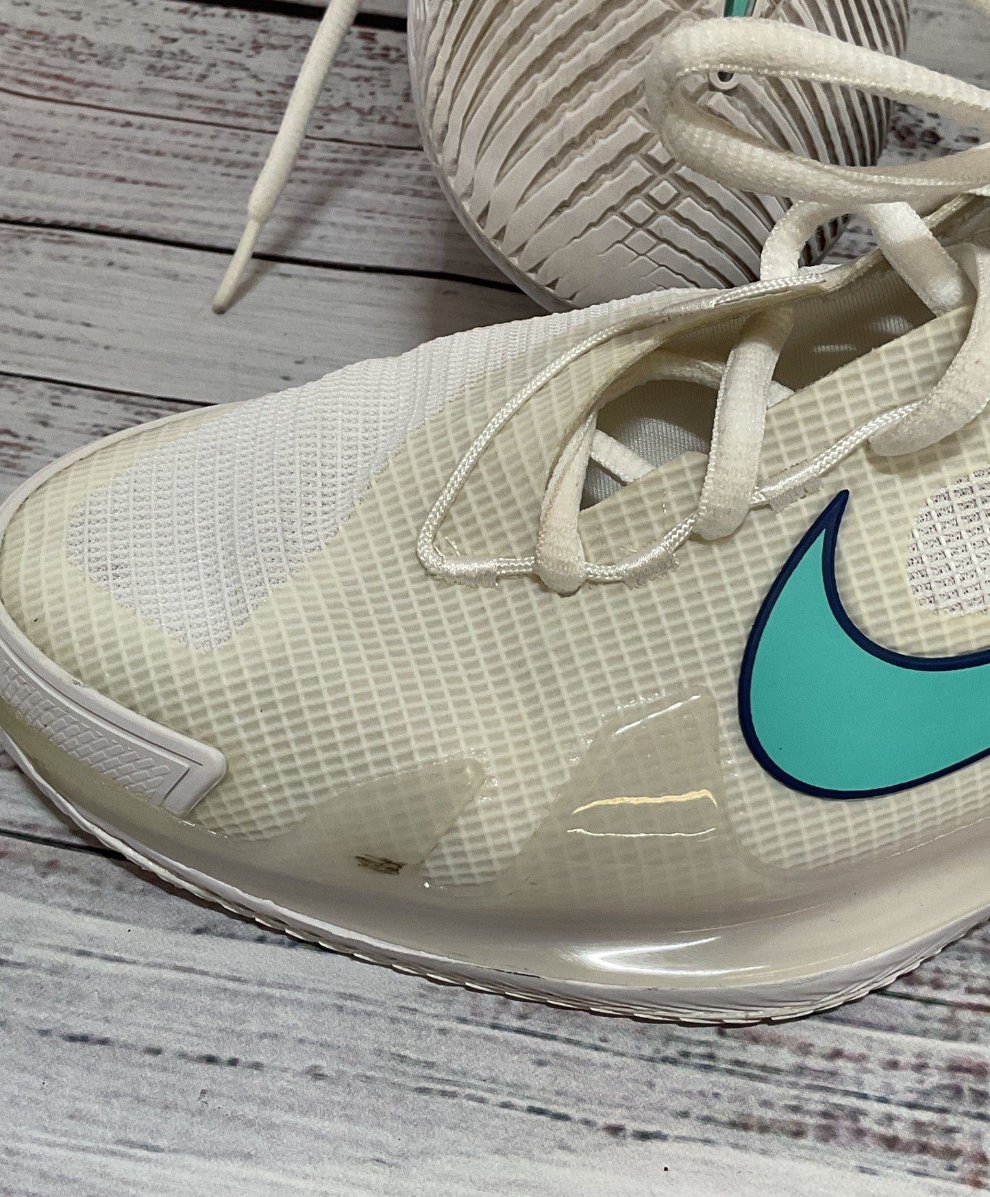 Nike Men's Court Air Zoom Vapor Pro White Dynamic Turquoise 6.5