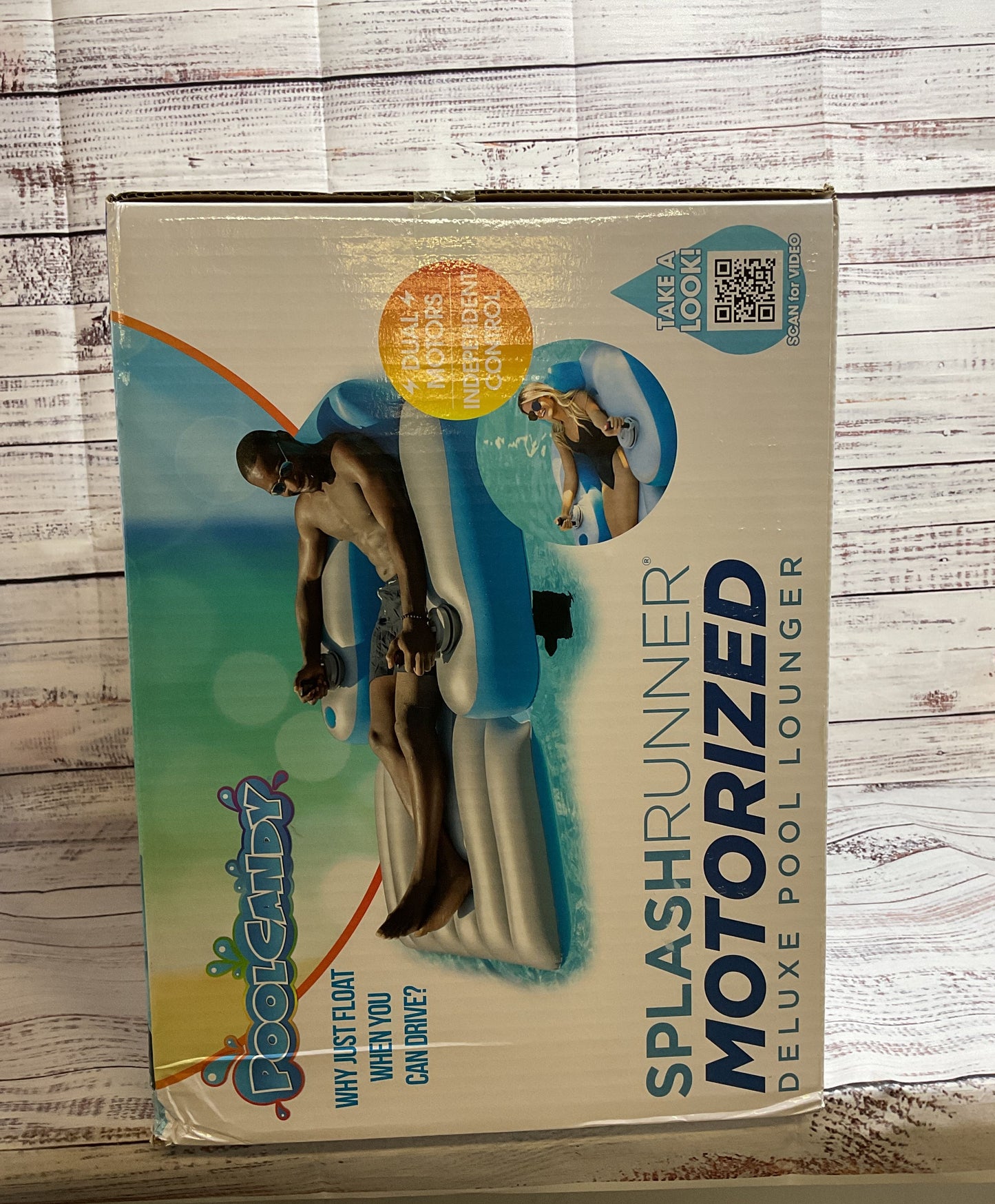 Summer Fun Pool Candy Splash Runner Motorized Deluxe Pool Lounger