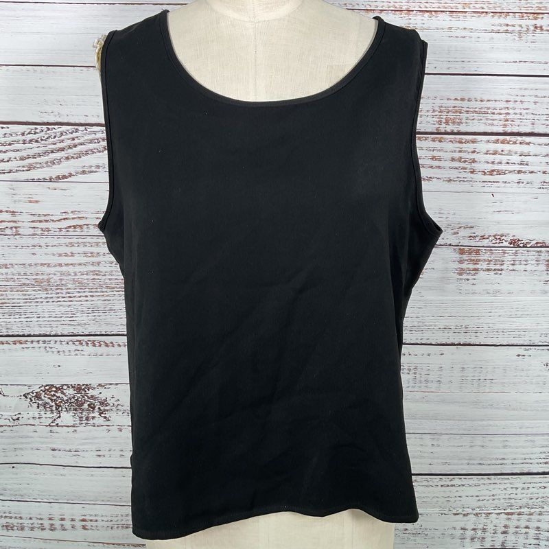 NINA MASSINI Women's Black Tank Top- SEE MEASUREMENTS