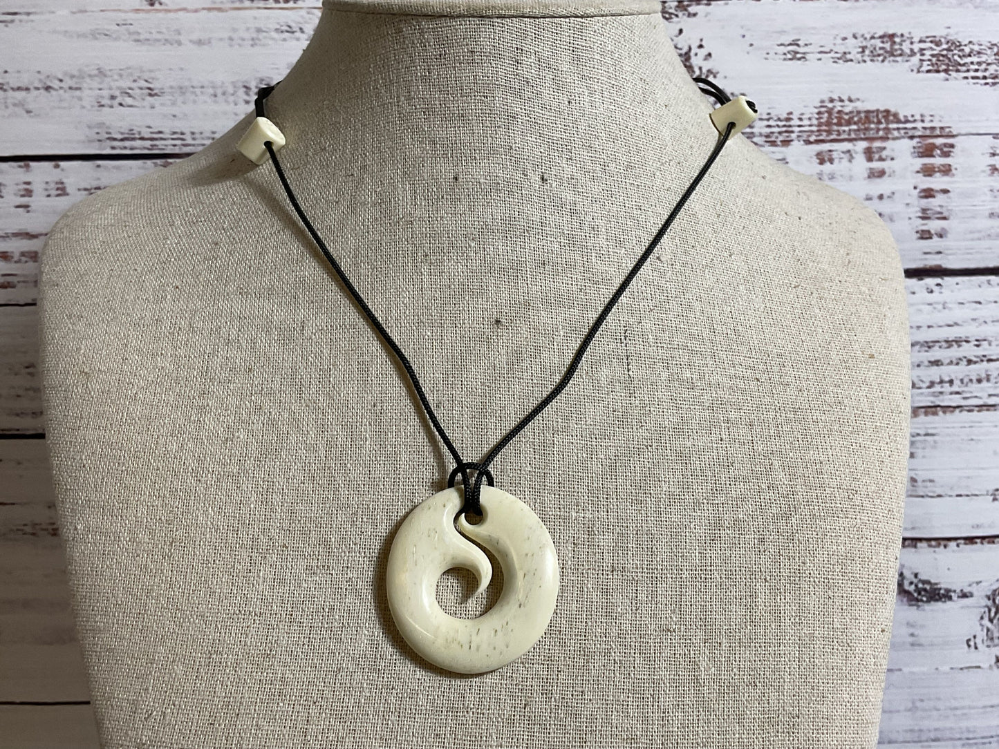 NEW BRIAN FLINTOFF Studio Bone Art Pendant Necklace