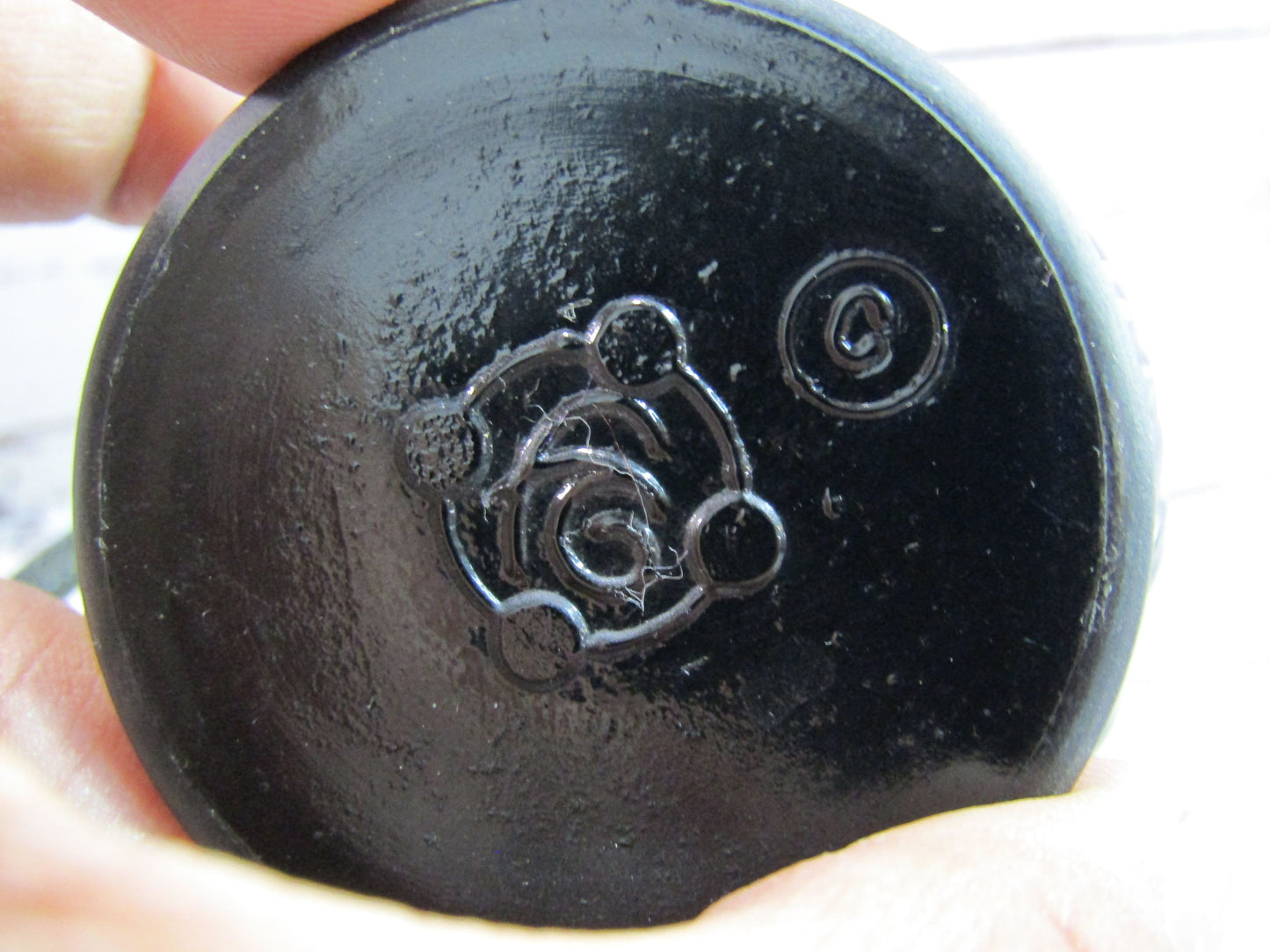 Floral Embossed Black Glass Perfume Atomizer
