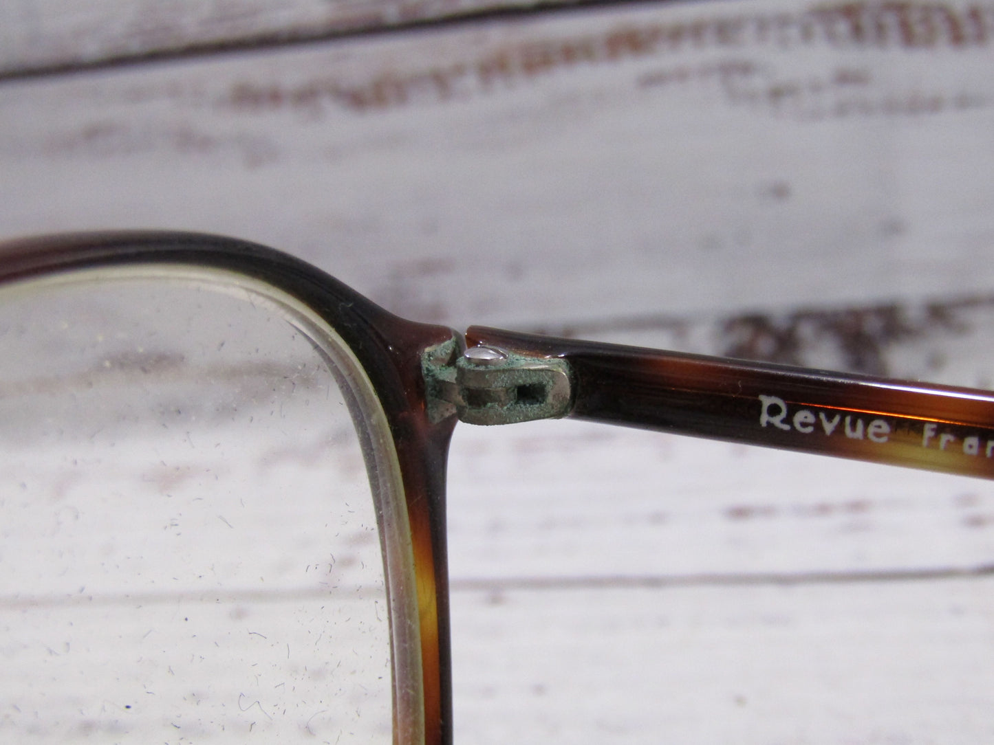 Vintage Revue Oversized Brown Havana Eyeglasses Frame Made in Italy