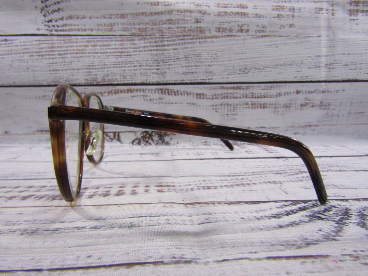 Vintage Revue Oversized Brown Havana Eyeglasses Frame Made in Italy