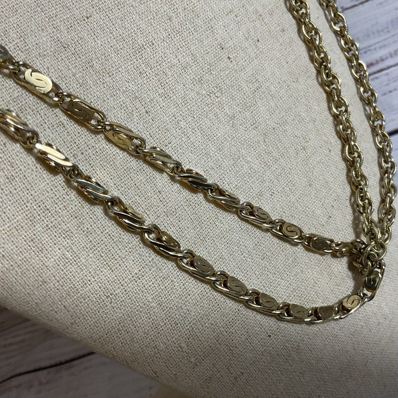 VTG. CORO Two Strand Chain Necklace- 30"