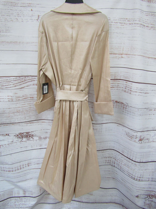 Marina Women's Beige Tied Long Sleeve Dress Size 2X 298350