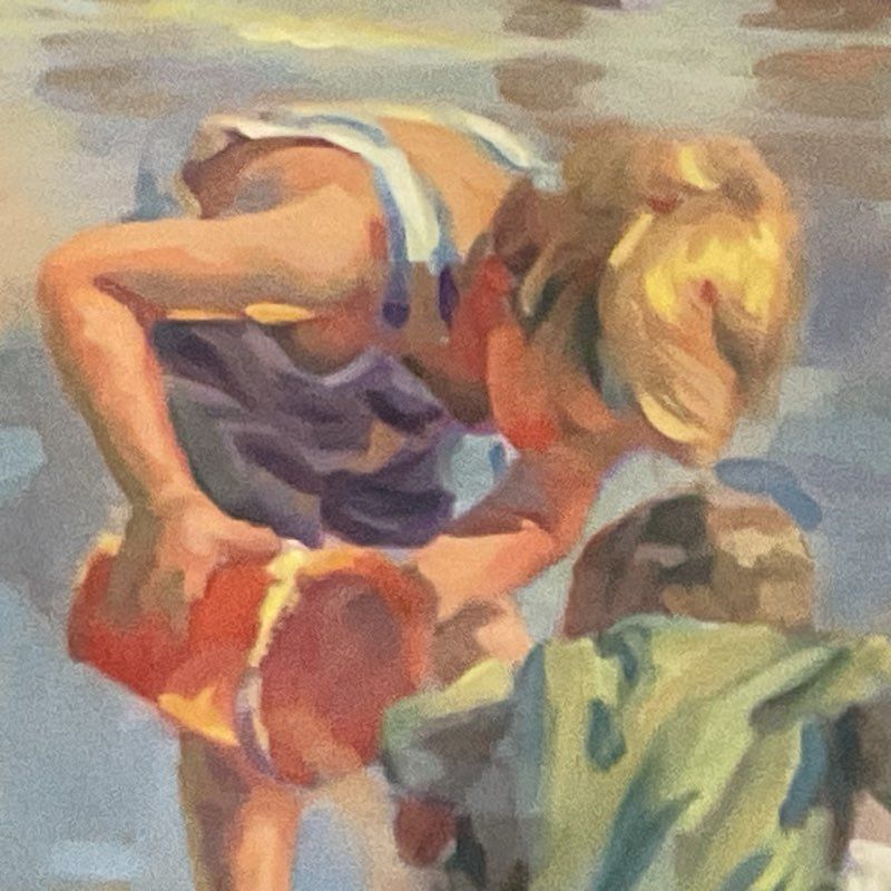 Signed & Numbered LUCILLE RAAD "Low Tide" Serigraph Print- FRAME 39.5" X 32.5"
