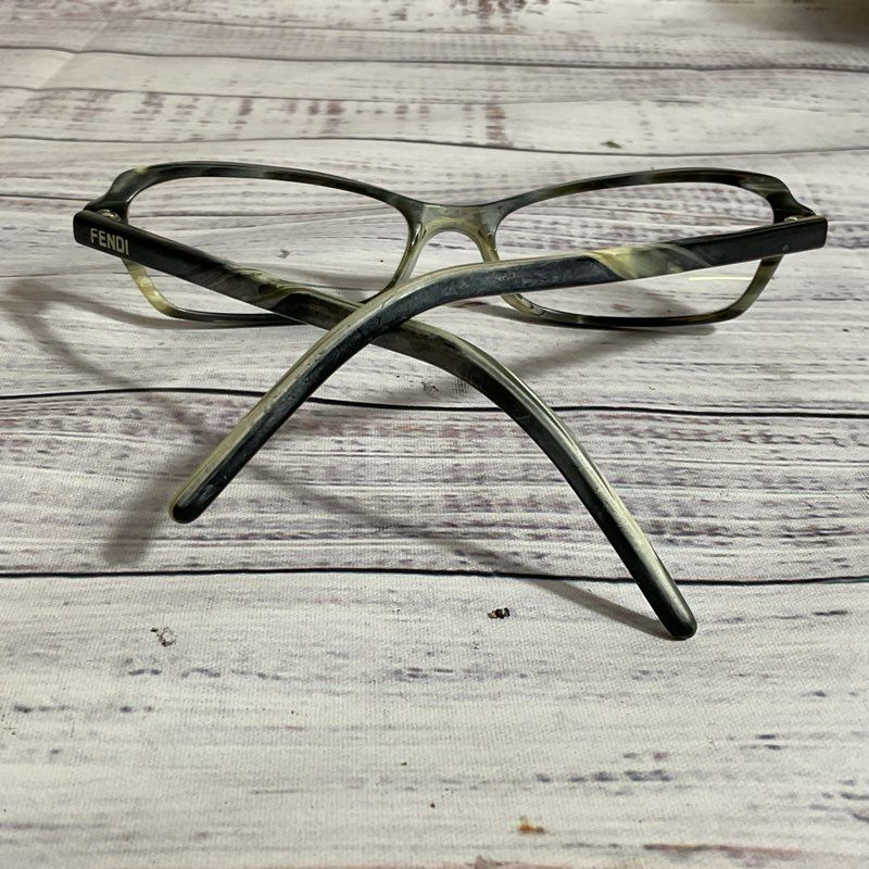 FENDI Unisex Black/Gray Marble Eyeglasses- 135 (FRAMES ONLY)