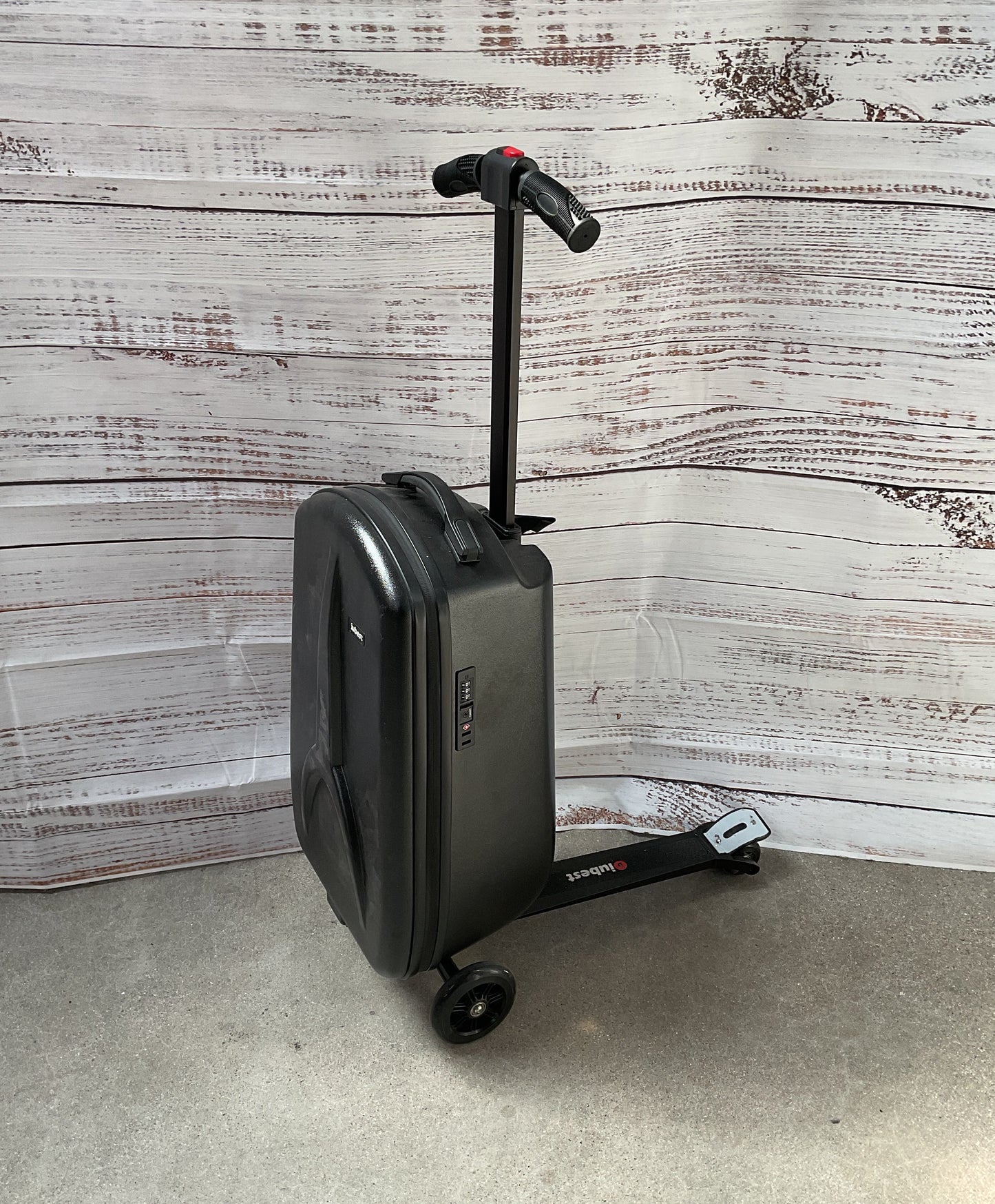 iubest Black Scooter Suitcase Carry-On Luggage