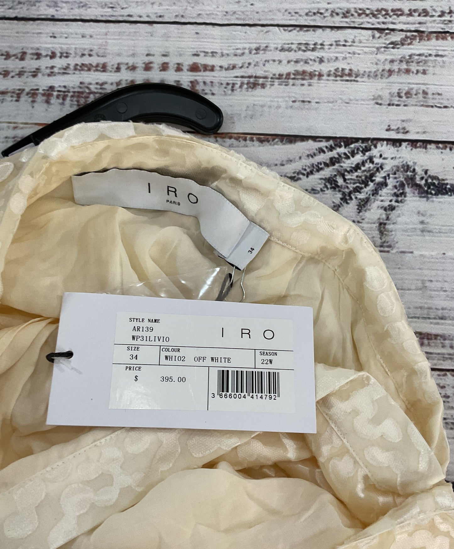 NWT Women's IRO Ivory Skirt Size 34/Size S Retail $395.00
